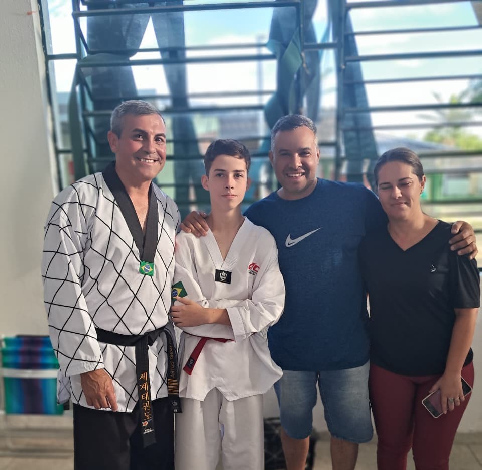 Luta de competição de taekwondo